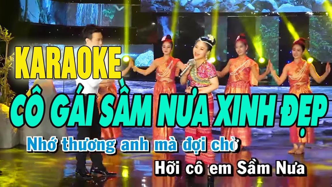 [KARAOKE ] CÔ GÁI SẦM NƯA XINH ĐẸP - Best karaoke song ca Hương Ly