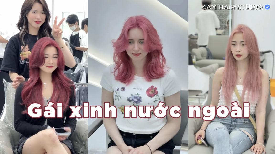 Gái xinh nước ngoài làm tóc ở Việt Nam và cái kết | 4AM HAIR STUDIO