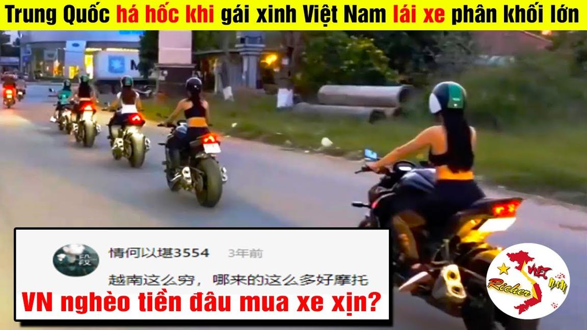 Netizen Trung Quốc "Mê Mẩn" khi thấy gái xinh Việt Nam lái xe Phân Khối Lớn | Richer Việt Nam